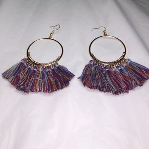 TASSEL HOOP EARRINGS